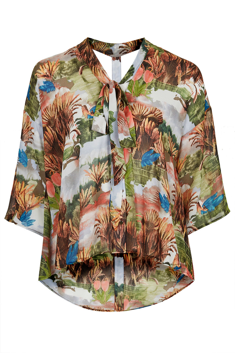 Fantasy Print Pussybow Blouse, $40 (was $80) This product name is really unsettling. Maybe because it catches you off guard? Like, no one is seeking Fantasy Pussybow which is what makes it so unsettling when you find it.